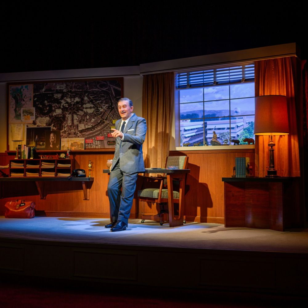 Walt Disney speaking to Guests from his office at Walt Disney, A Magical Life