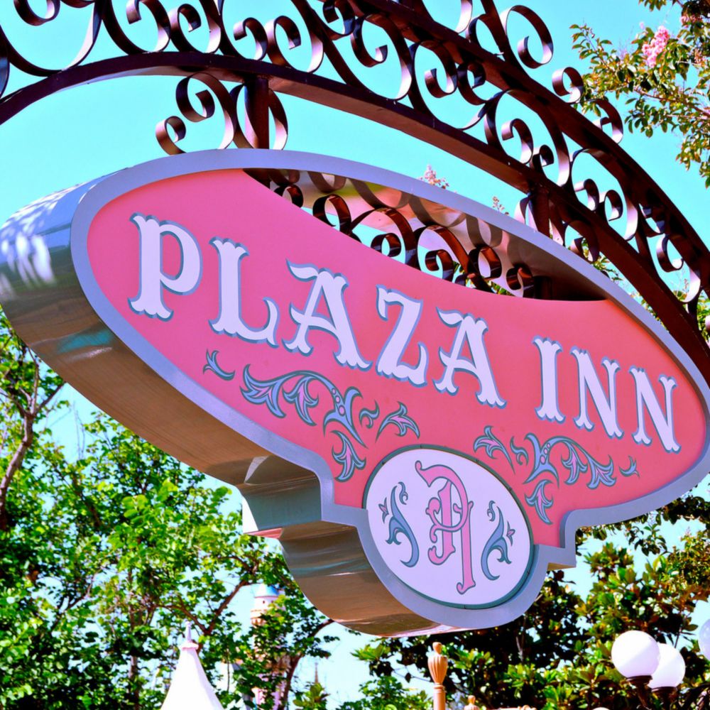 Plaza Inn entrance sign, Disneyland Park