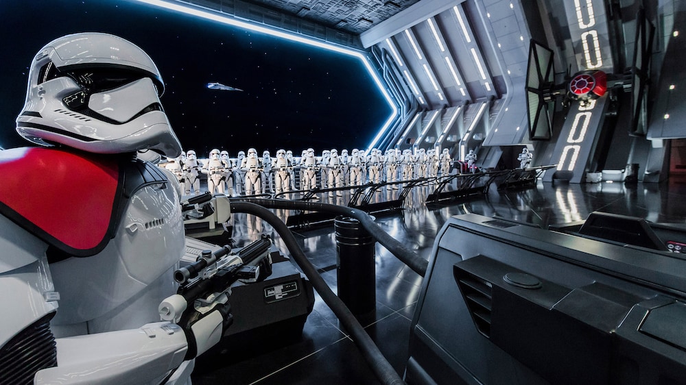 More Magic Coming Soon Stormtroopers standing in formation in a docking bay