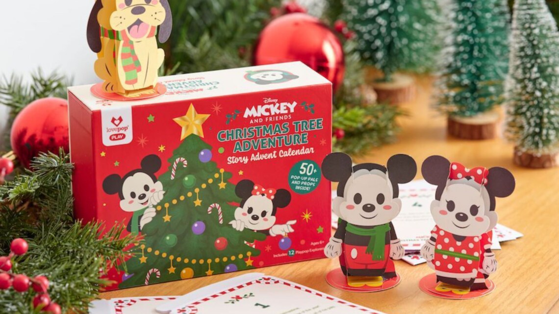 Calendario de Adviento de árbol de Navidad con Mickey y sus amigos de Disney de Lovepop