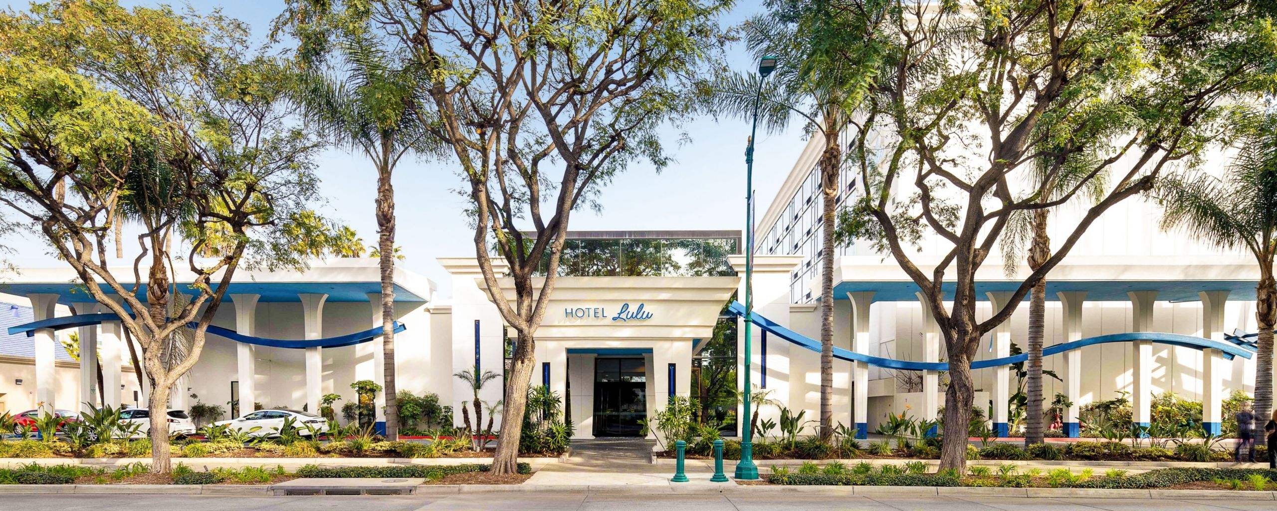 Hotel Lulu exterior with trees 