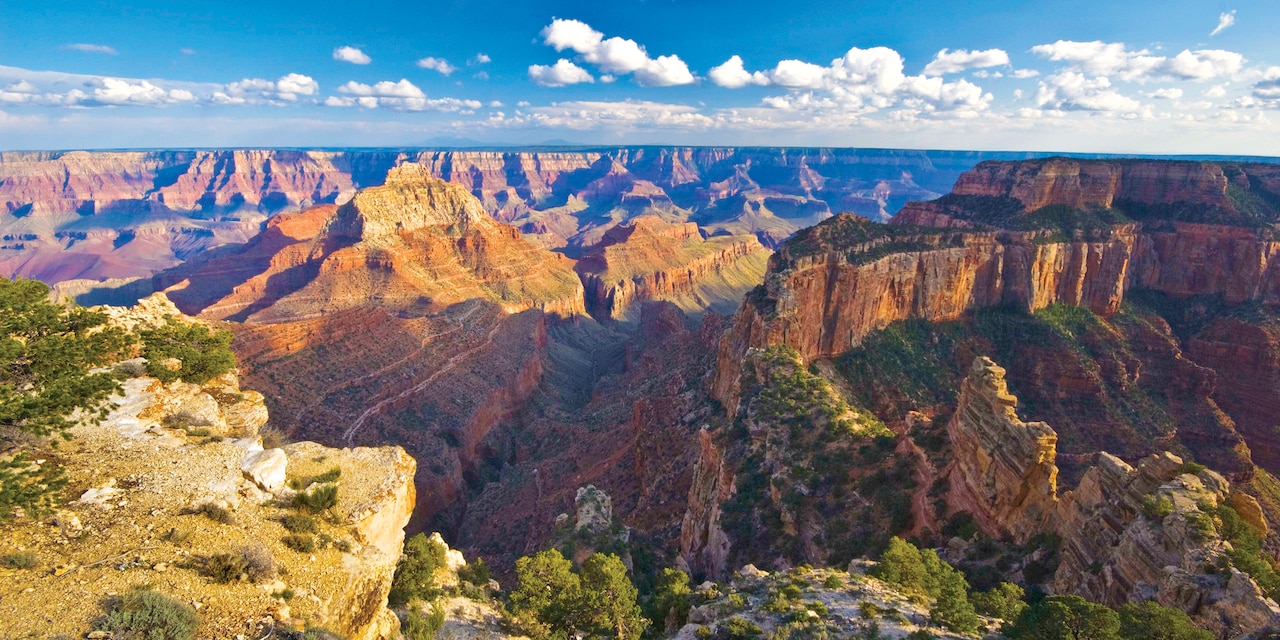 A panoramic view of the Grand Canyon A panoramic view of the Grand Canyon