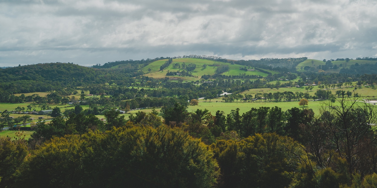 Lush green hills of rural Victoria Lush green hills of rural Victoria