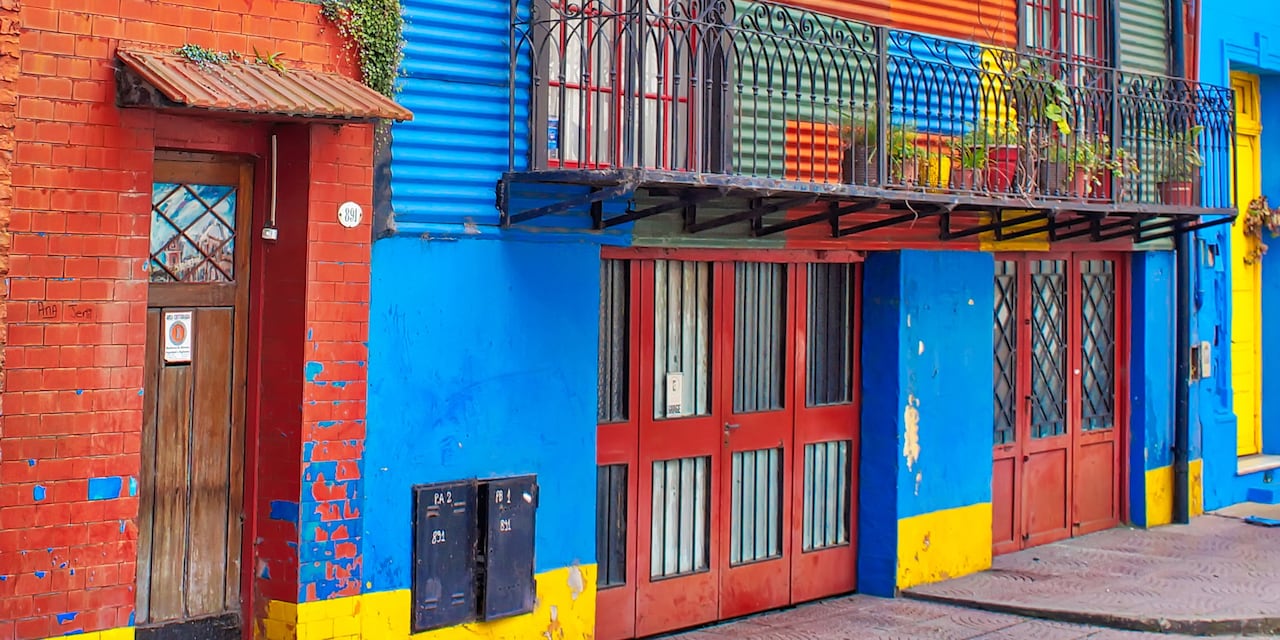 The colorful buildings of the La Boca neighborhood The colorful buildings of the La Boca neighborhood