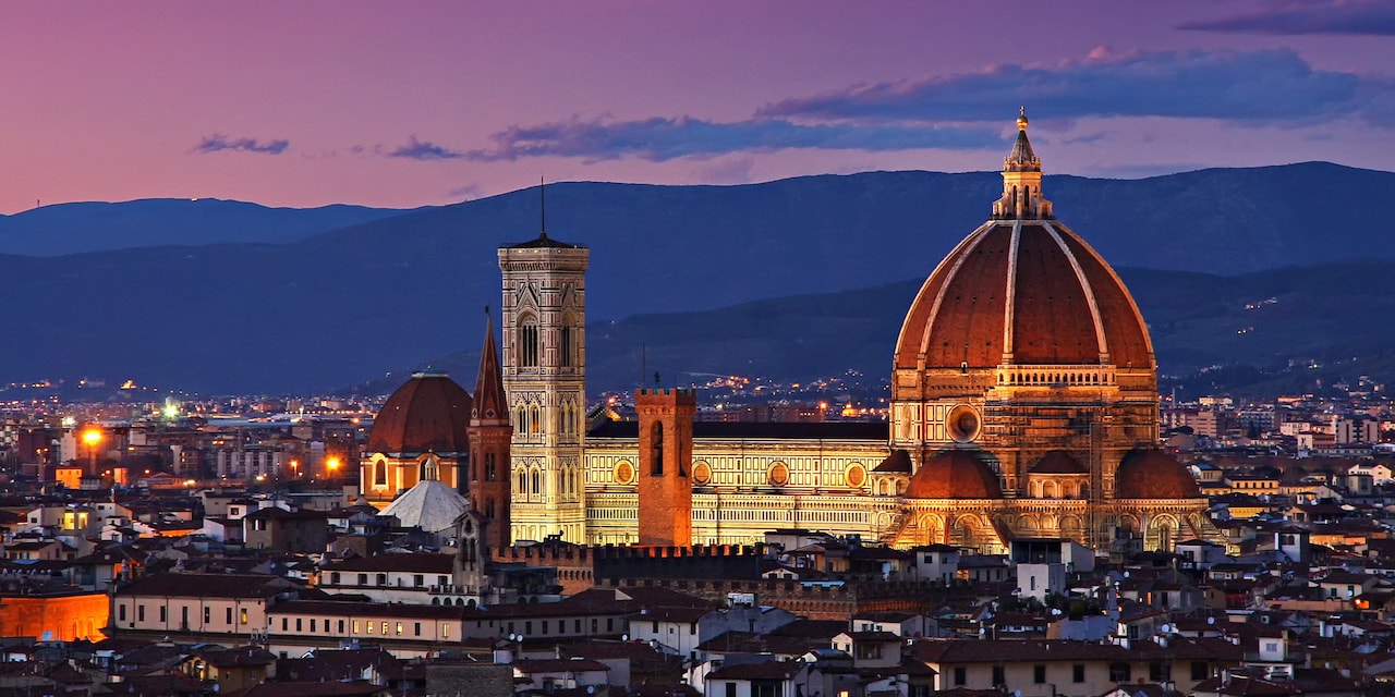 Florence, Italy at night