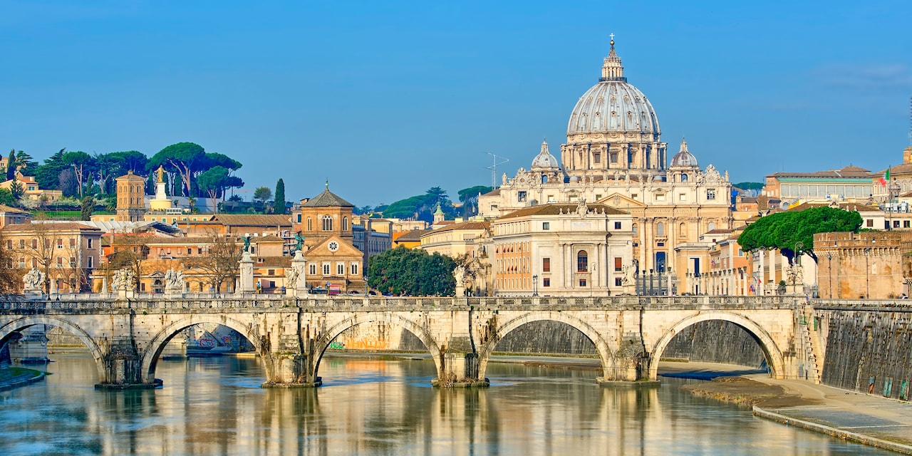 St. Peter’s Basilica next to the River Tiber
