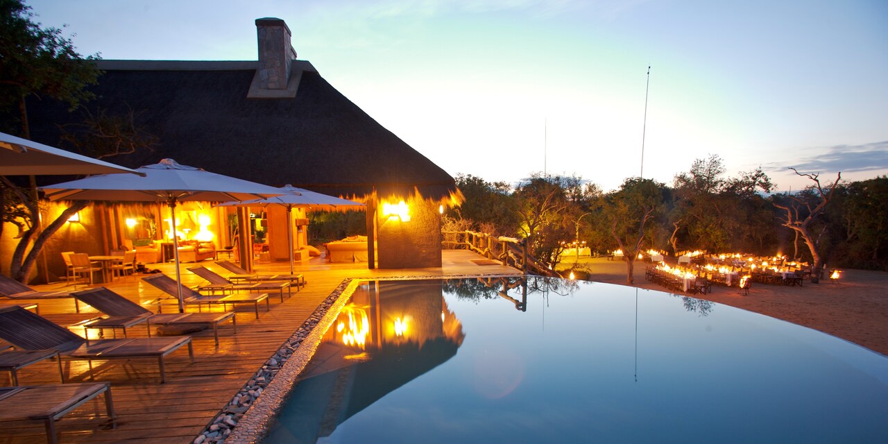 The pool at the Kapama River Lodge in South Africa