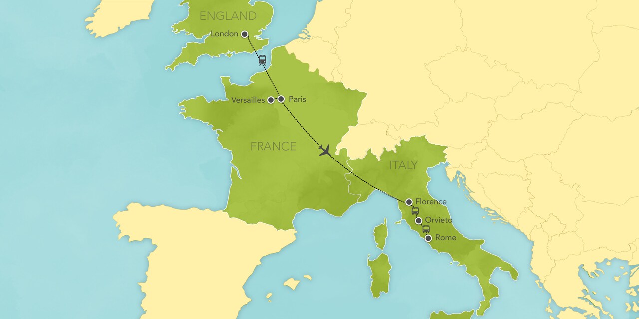 Europe Vacation Package London Paris Rome Adventures By Disney   Abd England France Italy Vacations Map 2021 