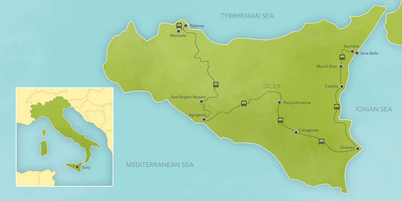 Sicily Vacation Adventures By Disney Europe Sicily Map 2022 No Markers 