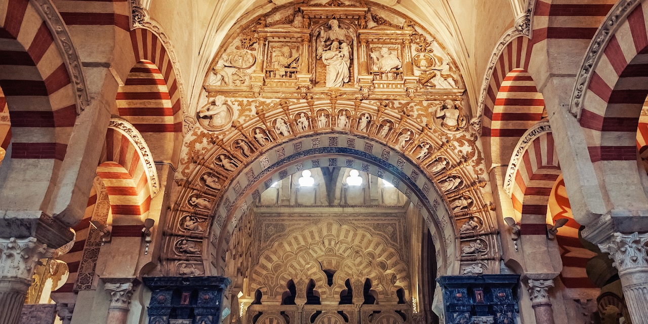 Inside La Mezquita, the Mosque Cathedral of Córdoba