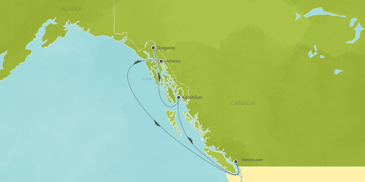 Disney Cruise Alaska Map 7 Night Alaskan Cruise from Vancouver To Juneau Alaska   Vacation 