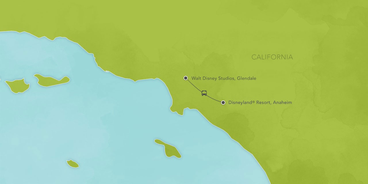 Interactive map of Southern California, showing a summary of each day's activities.