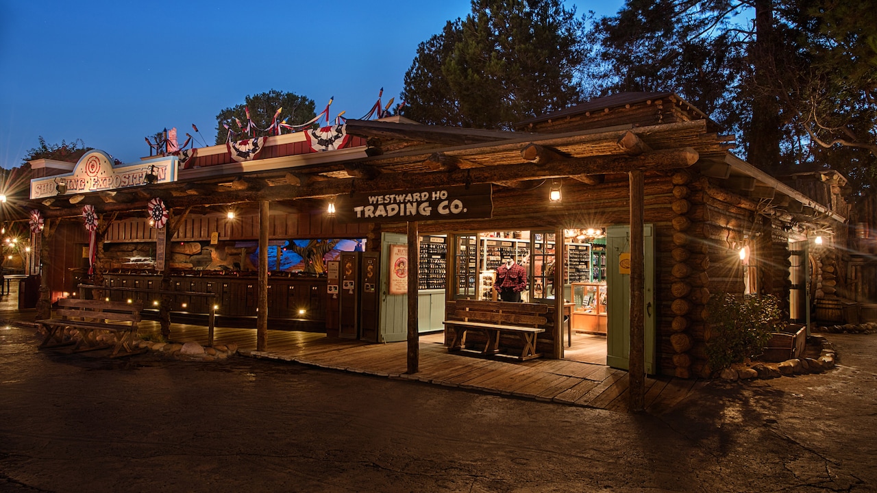 Westward Ho Trading Company, located within Frontierland at Disneyland Park at the Disneyland Resort