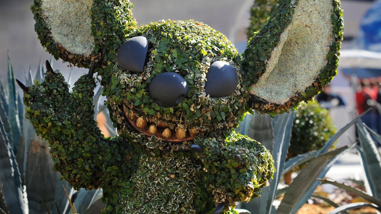 A Stitch topiary at the Epcot International Flower and Garden Festival