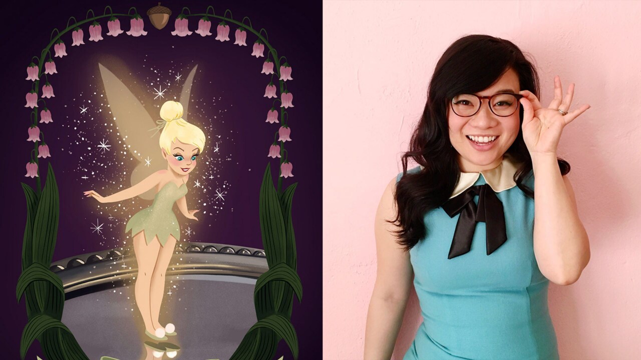 Artist Ann Shen and her artwork featuring Tinker Bell