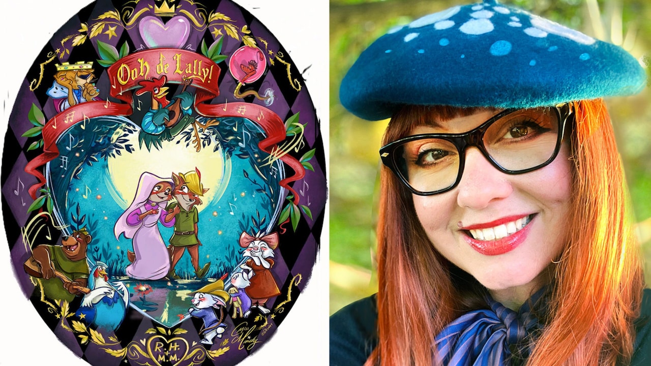 Artist Miss Mindy and her artwork featuring characters from Robin Hood