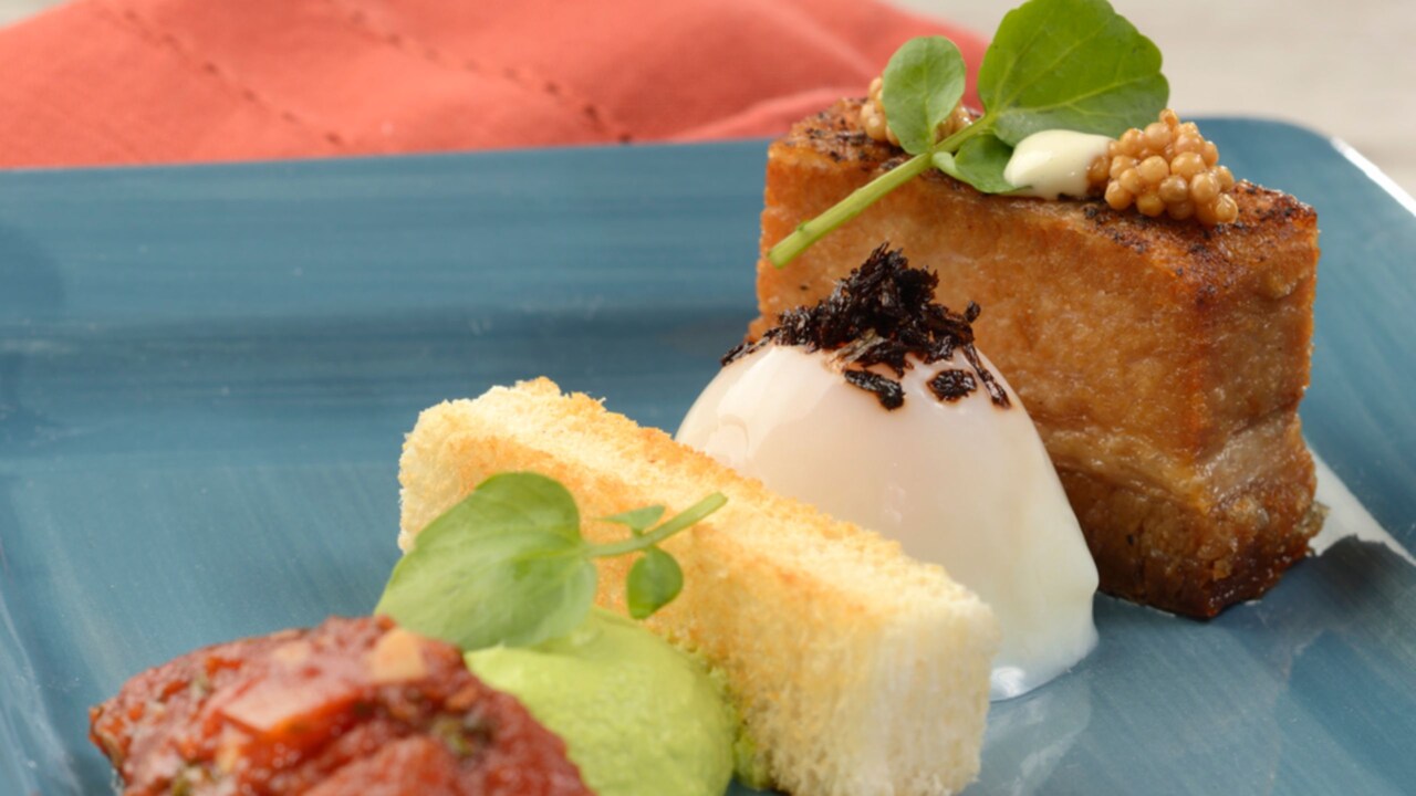 A plate of Deconstructed B L T from The Deconstructed Dish at the Epcot International Festival of the Arts