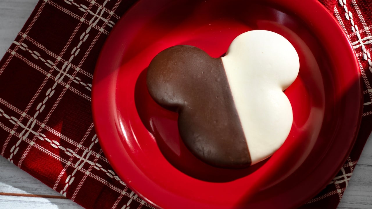 The Mickey Mouse shaped Black and White Cookie from L’Chaim Holiday Kitchen