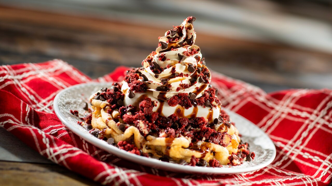 The Red Velvet Cookie Funnel Cake from Funnel Cake