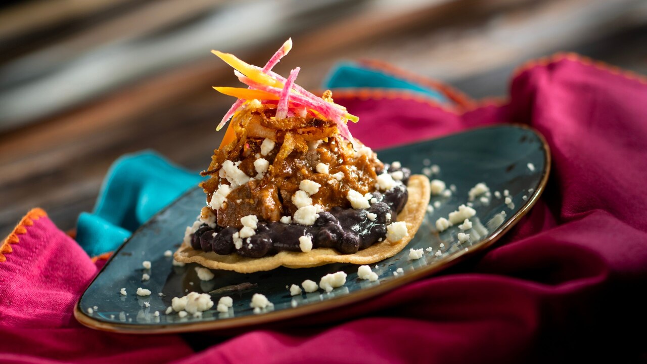The Tostada de Carne from Las Posadas Holiday Kitchen