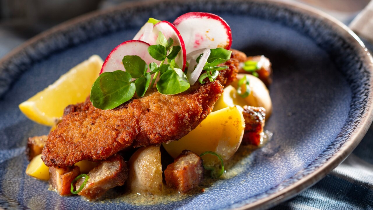 Wiener Schnitzel with breaded veal cutlet at Epcot International Food & Wine Festival