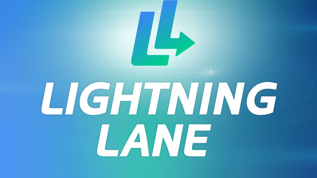 The Lightning Lane logo above the words ‘Lightning Lane’