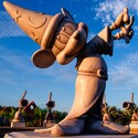 Sorcerer Mickey sculpture at Disney's Fantasia Gardens Miniature Golf Course