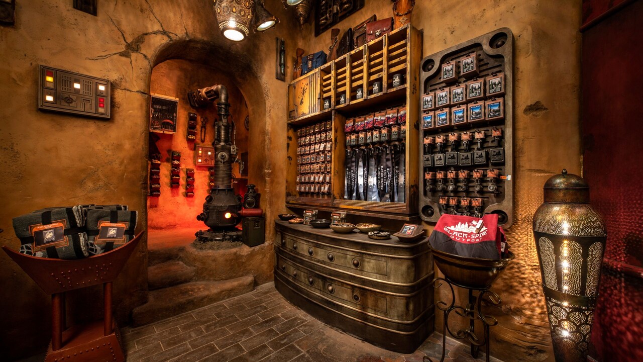 Inside Jewels of Bith gift shop at Star Wars: Galaxy's Edge in Disneyland Park