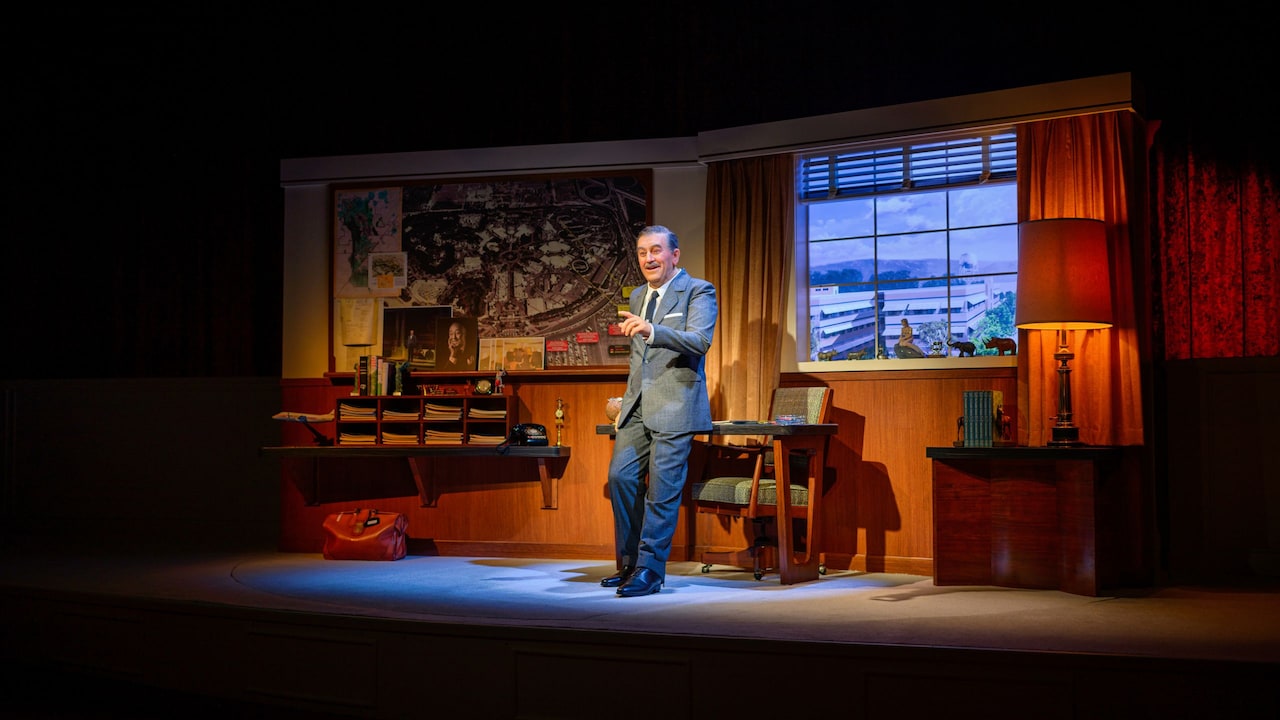 Walt Disney speaking to Guests from his office at Walt Disney, A Magical Life