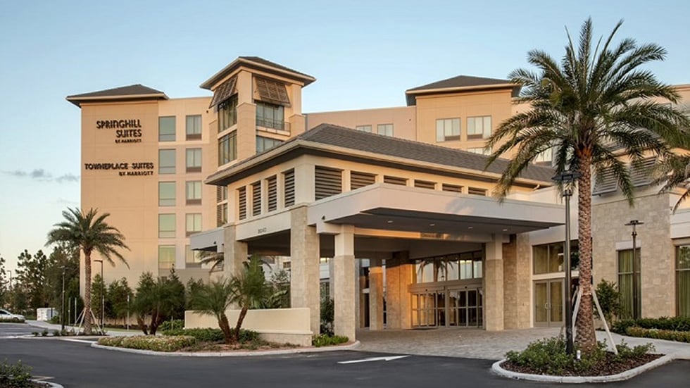 The main entrance to Springhill Suites