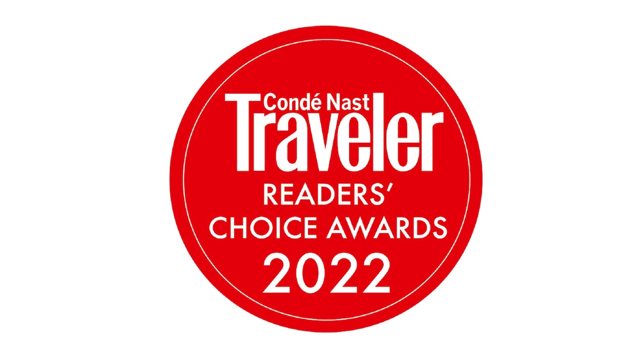 「Condé Nast Traveler, Readers' Choice Awards, 2022」と書かれたロゴ