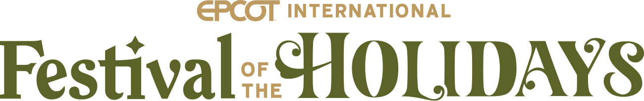 A logo with the words ‘EPCOT International Festival of the Holidays’