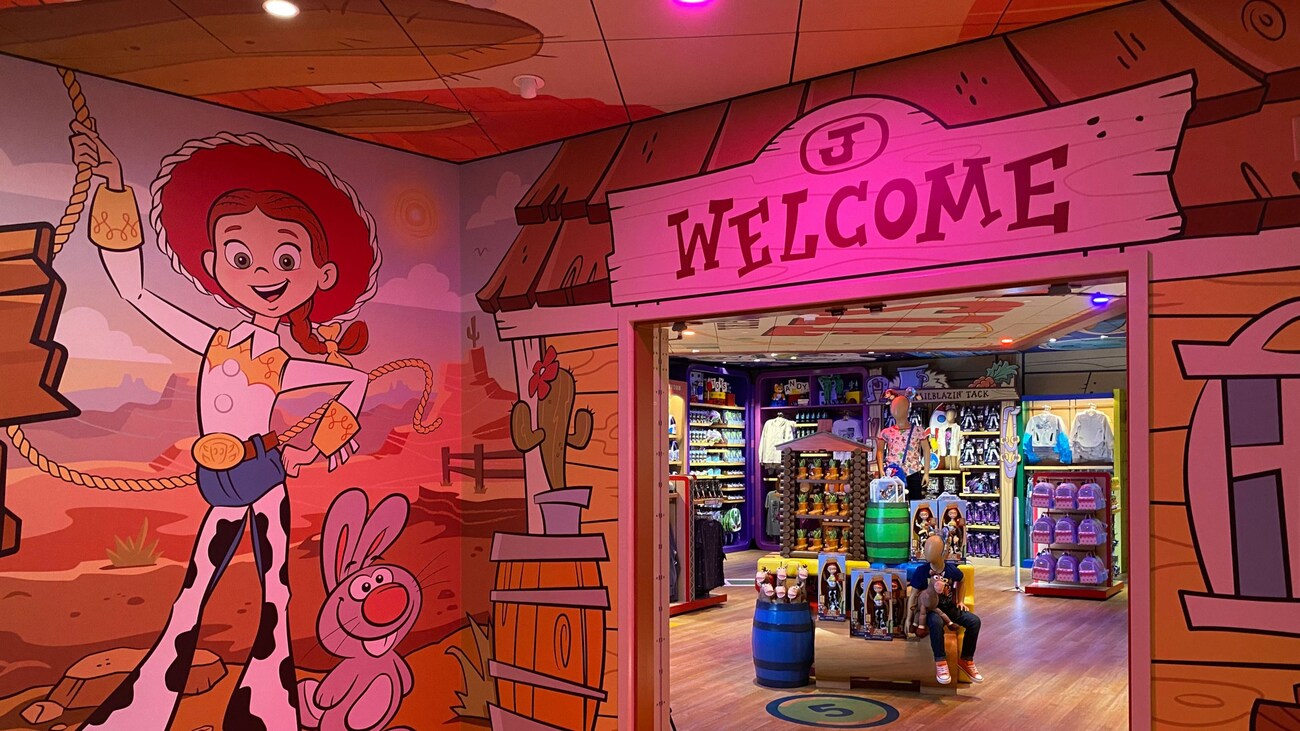 La entrada a Jessie’s Trading Post, una tienda en Disney’s Hollywood Studios 