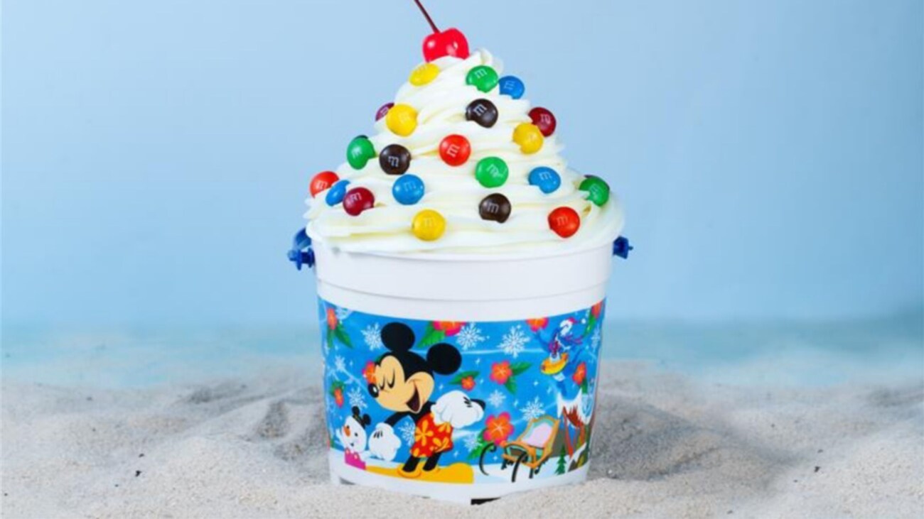 Um sundae Sand Pail nos Parques Aquáticos da Disney