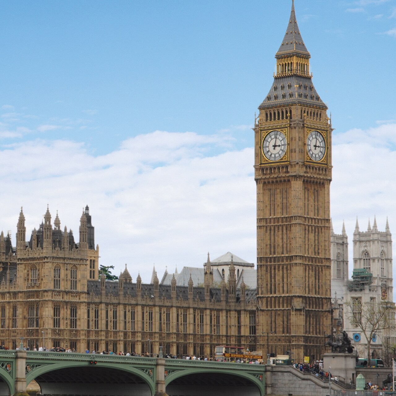 Big Ben and the Palace of Westminster on the Thames River