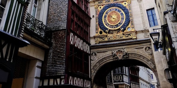 The astronomical clock in the town of Rouen, France