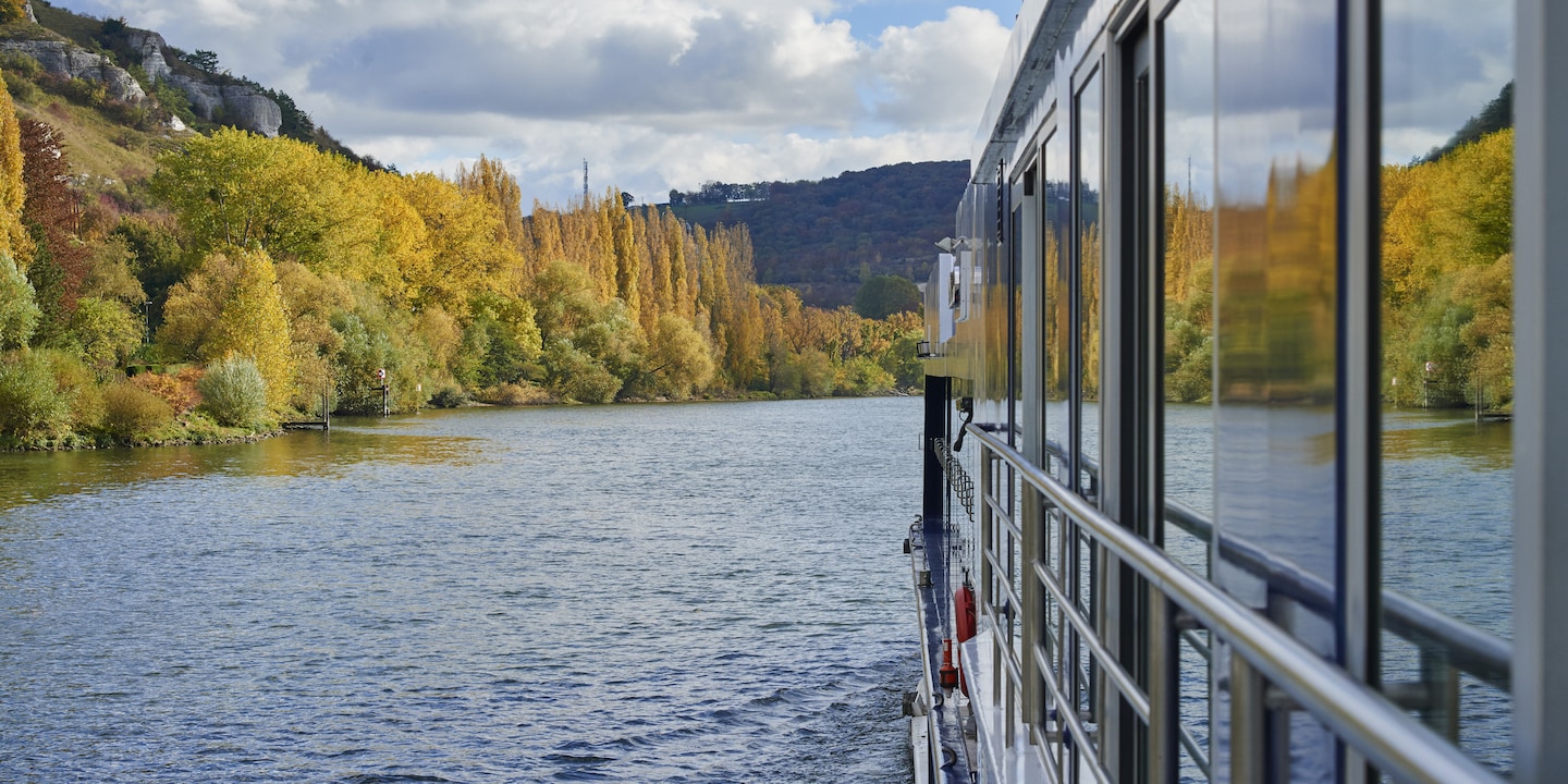 A view of the banks along the Seine River from the AmaLyra ship