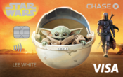 Chase Visa card featuring The Mandalorian designs