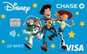 Chase Visa card featuring Toy Story designs