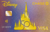Chase Visa card featuring Walt Disney World 50th designs