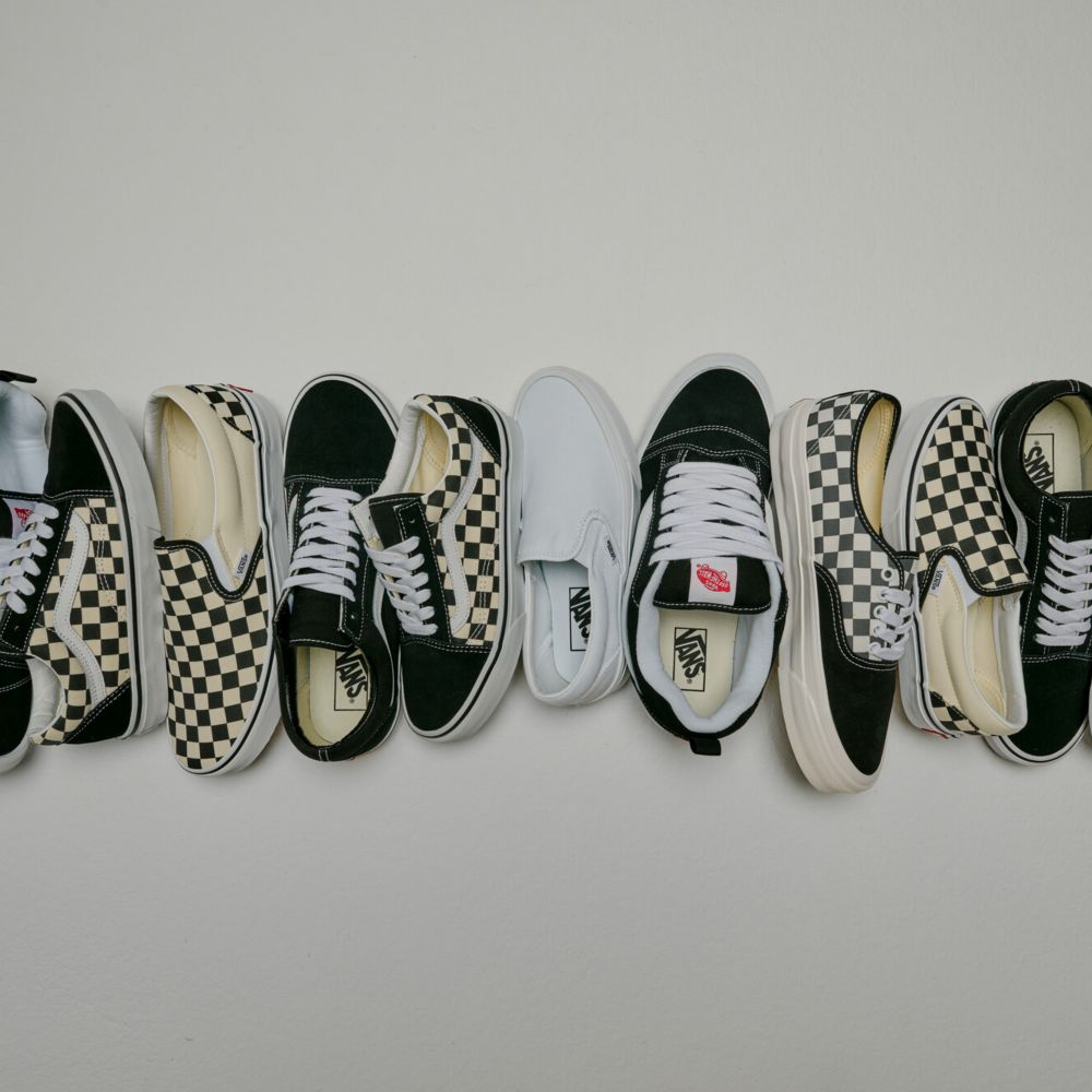An array of sporty sneakers available at Vans at Disney Springs