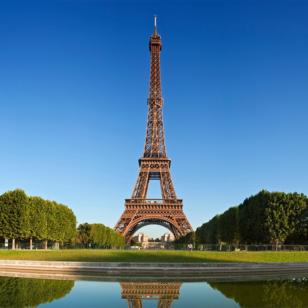 Europe Eiffel Tower Map