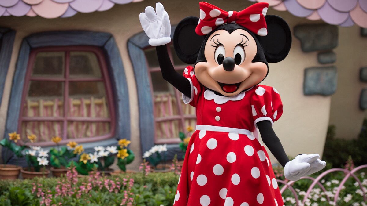 Meet Minnie Mouse near World Showcase Plaza in Epcot Walt Disney