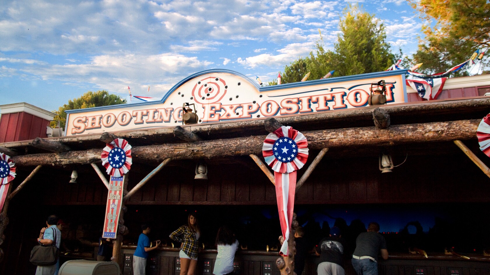 Sign for Shooting Exposition, a Disneyland attraction