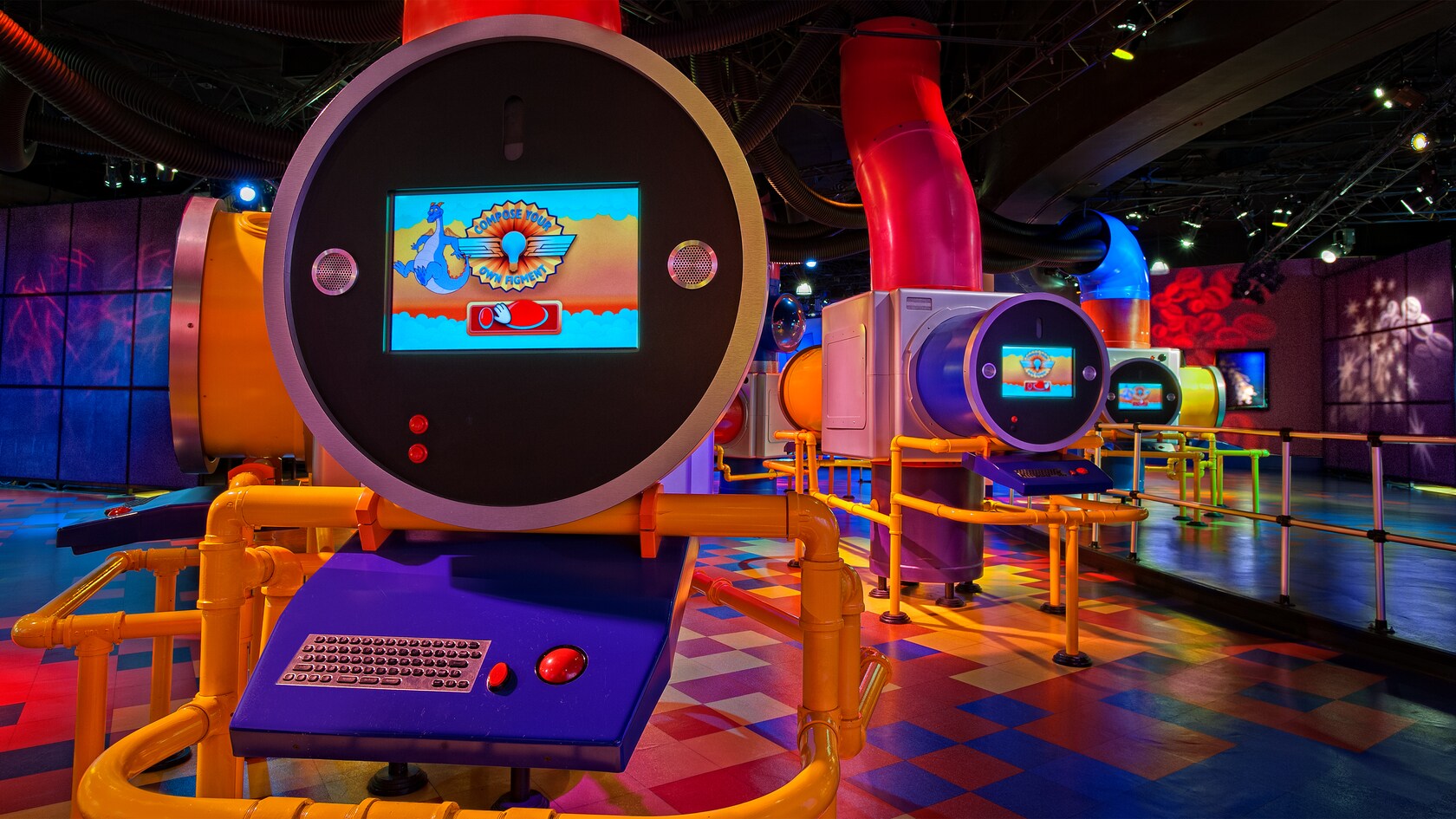 Pantallas táctiles para Compose Your Own Figment y enviar la imagen por correo electrónico a un amigo o a un familiar 