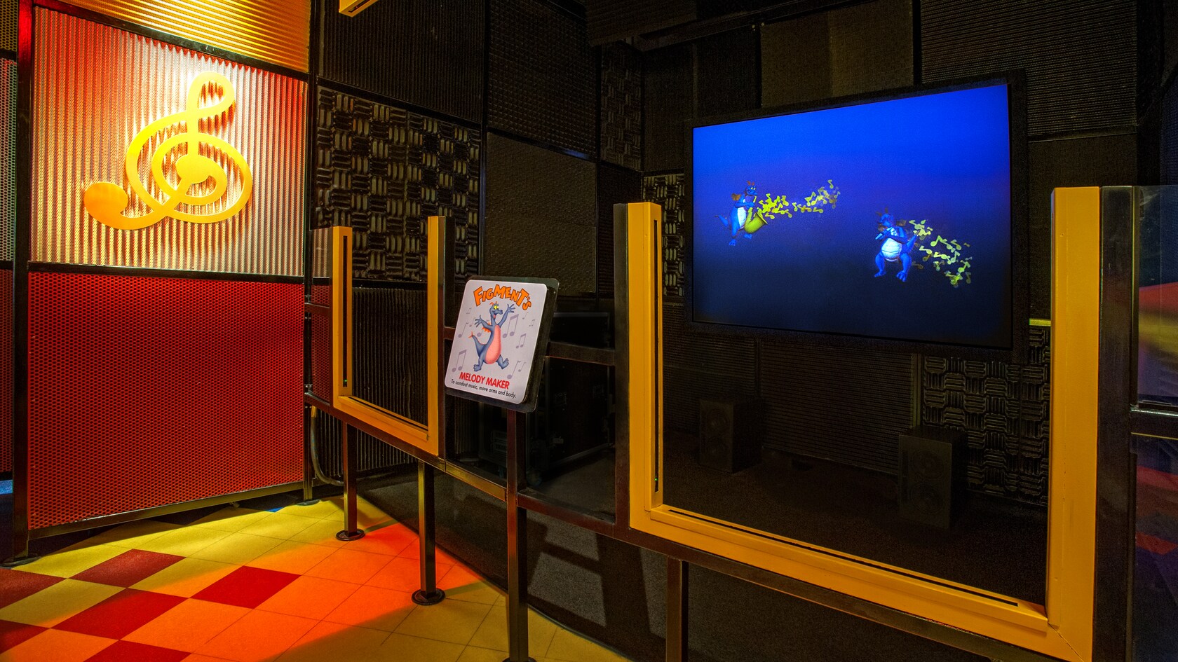 Figment's Melody Maker, una de las muchas exposiciones interactivas en ImageWorks - The 