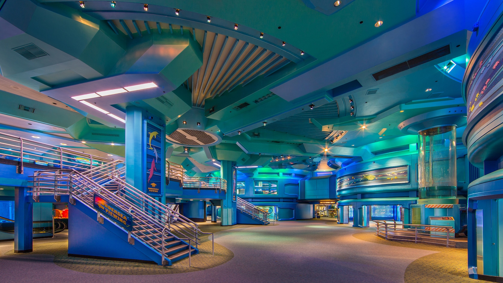 The main concourse of The Seas with Nemo & Friends