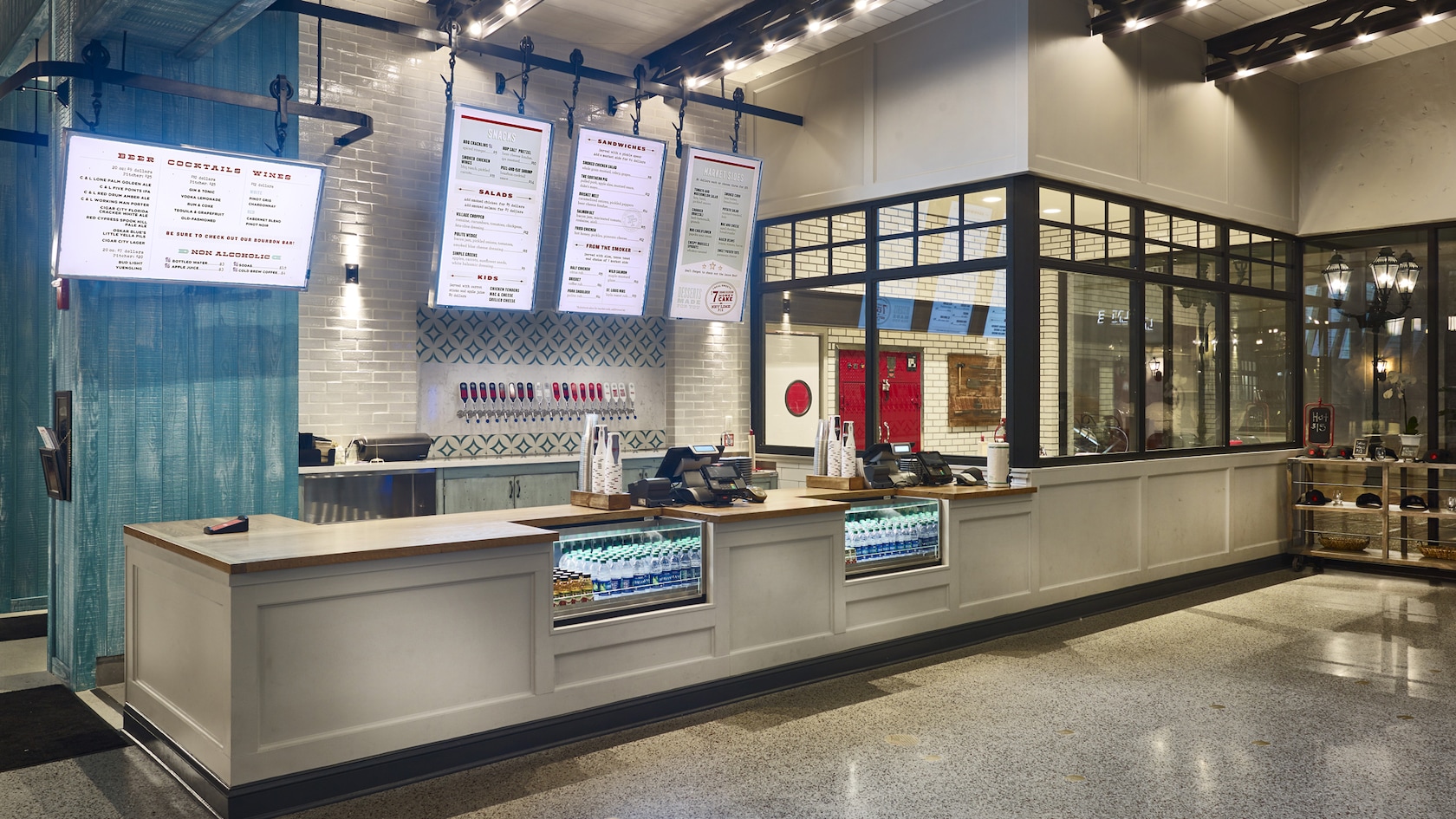 El servicio de mostrador iluminado en The Polite Pig