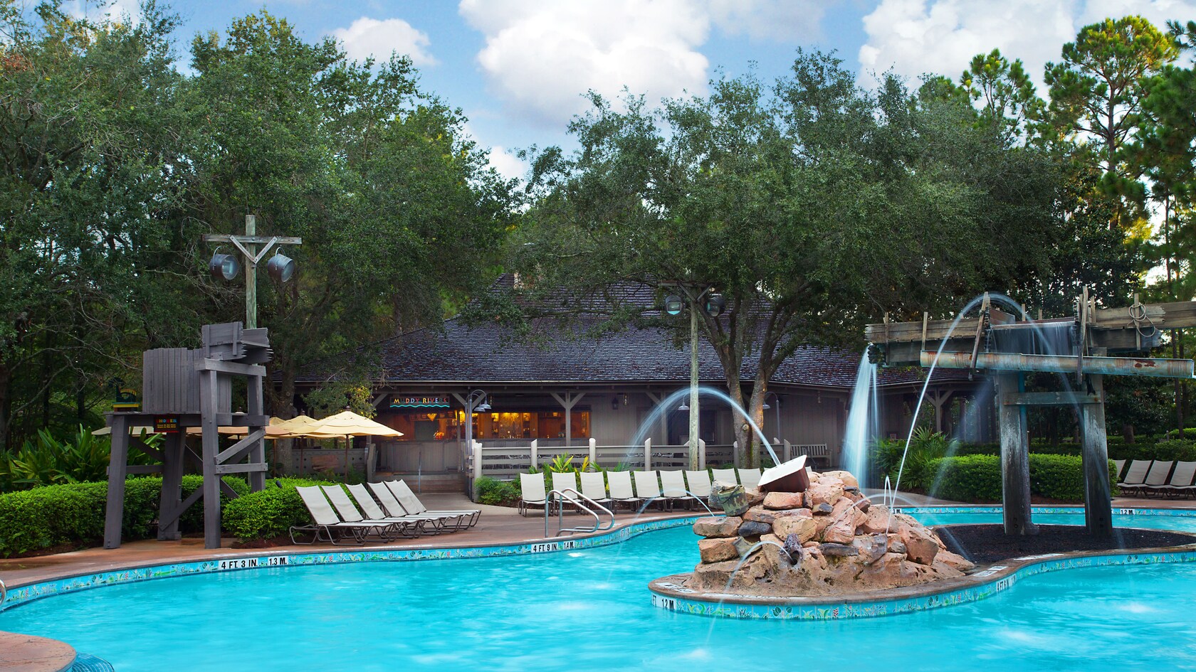 Vue sur le Muddy Rivers du complexe aquatique de l’Ol’ Man