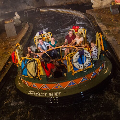 Guests riding Kali River Rapids